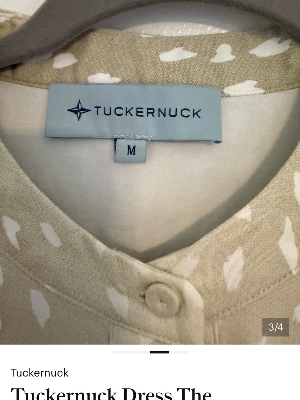 Tuckernuck Cream Spot-Print Midi Dress - Picture 3 of 4